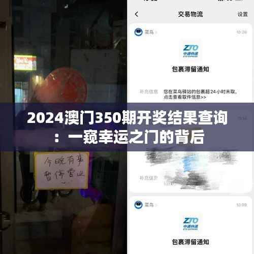 2024澳门350期开奖结果查询:一窥幸运之门的背后