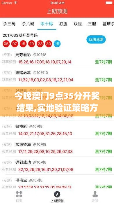 今晚澳门9点35分开奖结果,实地验证策略方案_V版4.739