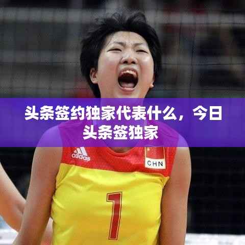 头条签约独家代表什么,今日头条签独家