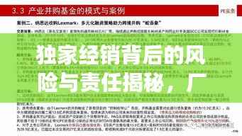 独家经销背后的风险与责任揭秘,厂家违规行为深度剖析