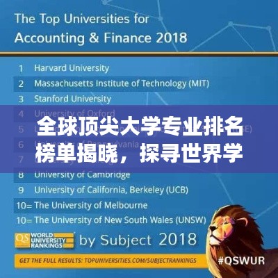 全球顶尖大学专业排名榜单揭晓,探寻世界学术殿堂之最